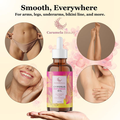 Natural Cyperus Rotundus Hair Removal Oil - 60ml for Smooth Skin & Reduced Hair Growth