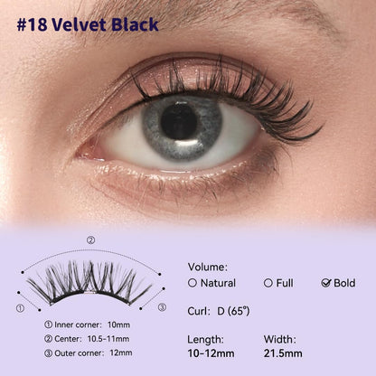 Soft Magnetic Eyelashes Kit with Applicator, Glue-Free Reusable Wispy Lashes, Waterproof & Lightweight