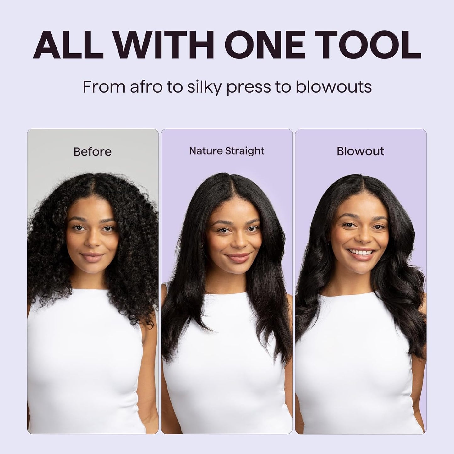 1.5 Inch Heated Round Brush for Blowout Look, Dual Voltage, Tourmaline Ceramic & Negative Ion Technology