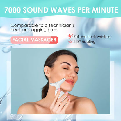 Facial Massager for Face and Neck, 7 Color Light Therapy Sculpting Wand Tool for Women