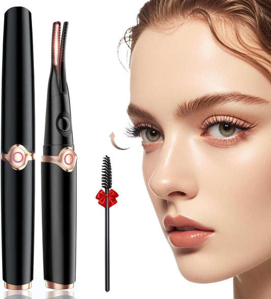 Heated Eyelash Curler - 2-in-1 Clip-Type Design, 3 Temperature Modes, USB Rechargeable Electric Curler