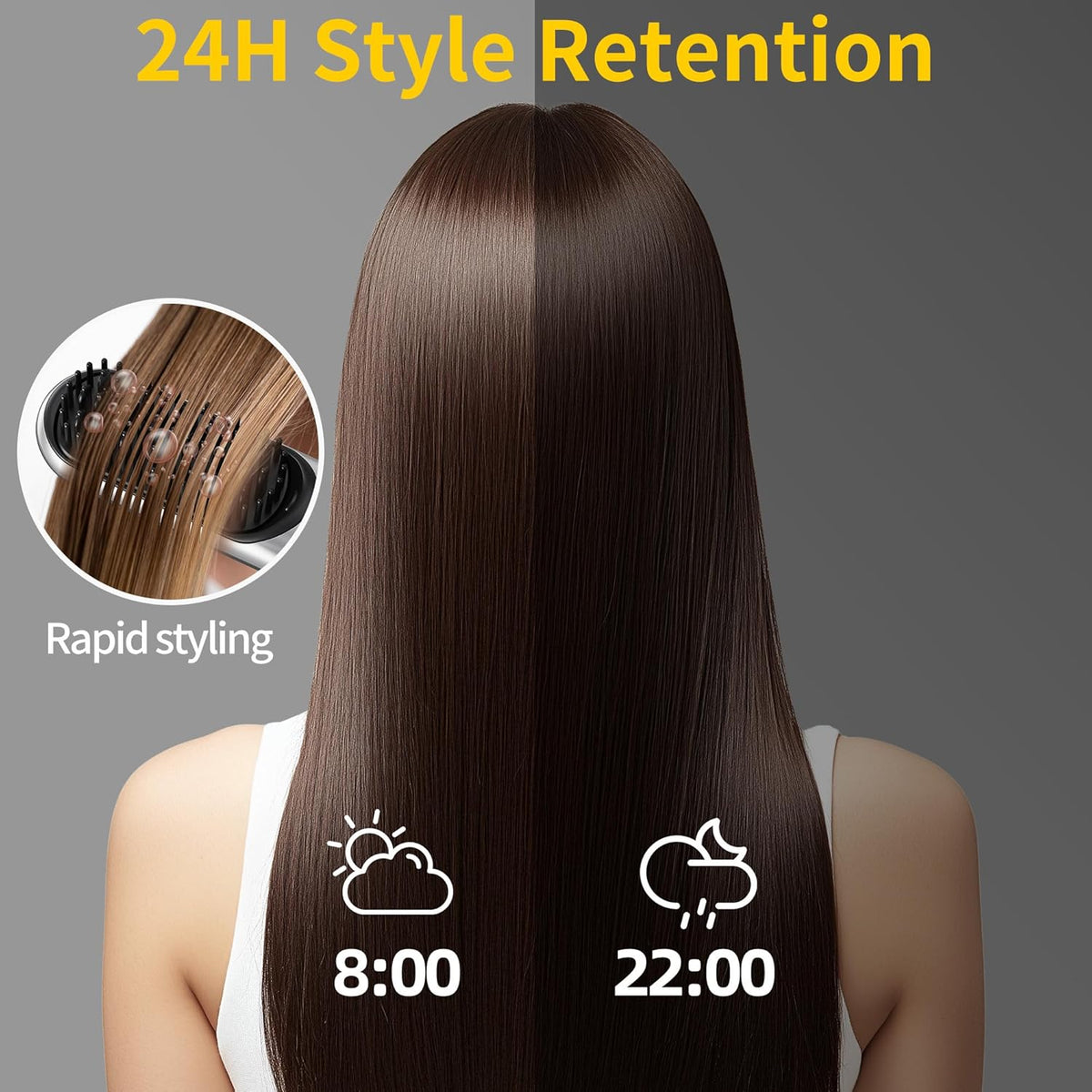 Cordless 2-in-1 AI Smart Hair Styler - Fast 30s Heat USB Rechargeable Portable Travel Comb