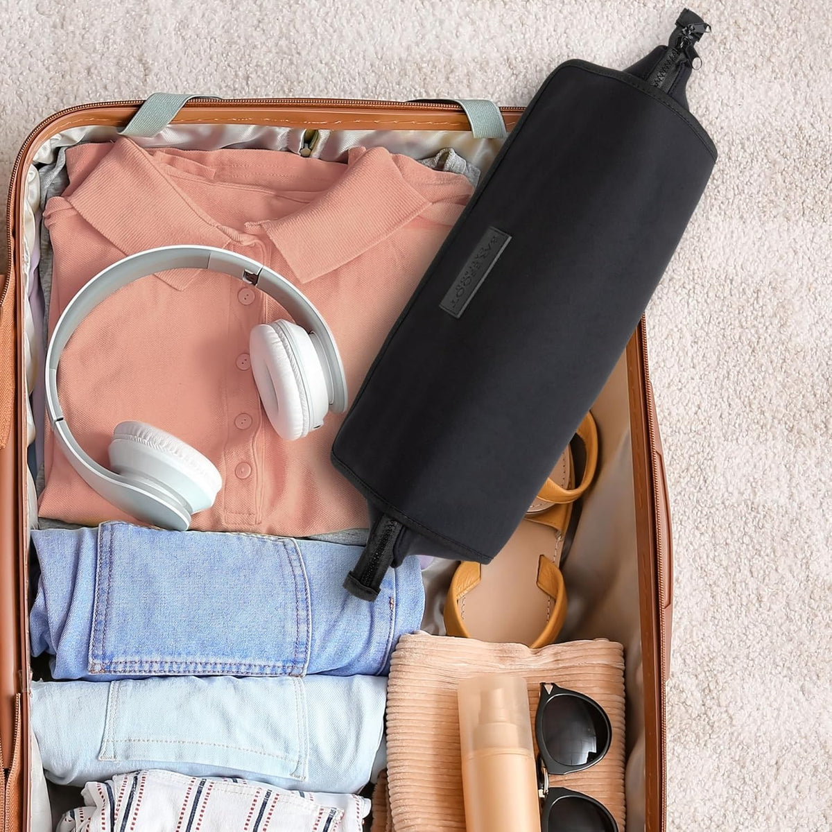 Hair Tools Travel Bag and Heat Resistant Mat (15.5") for Flat Irons, Straighteners, and Curling Irons