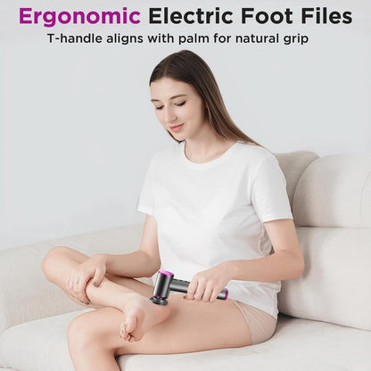 Electric Foot Callus Remover with Nano-Glass Head and Lotion Applicator