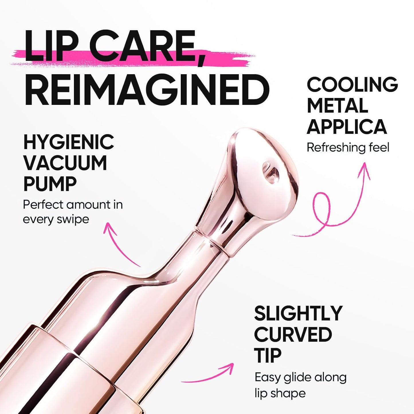 Brightening Lip Serum, Hydrating & Plumping Tinted Lip Gloss with Peptide and Squalane (01 Baby Pink)