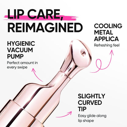 Brightening Lip Serum, Hydrating & Plumping Tinted Lip Gloss with Peptide and Squalane (01 Baby Pink)