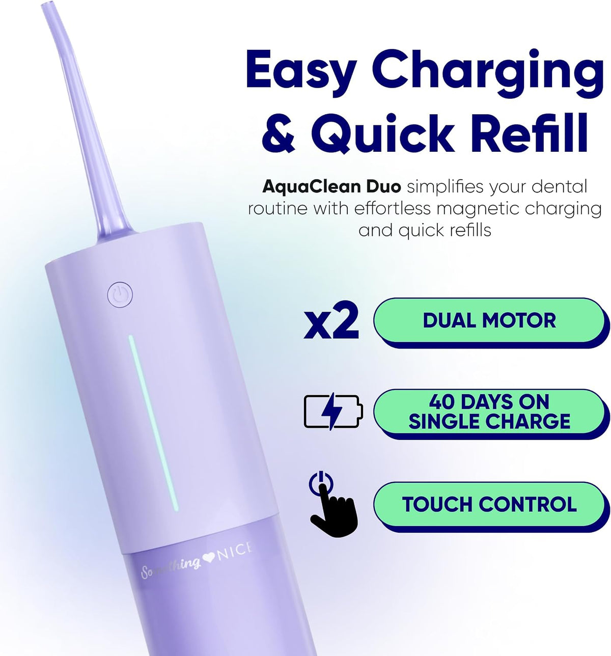 Portable Water Flosser - Waterproof Cordless Dental Oral Irrigator with Magnetic Charger & Travel Bag