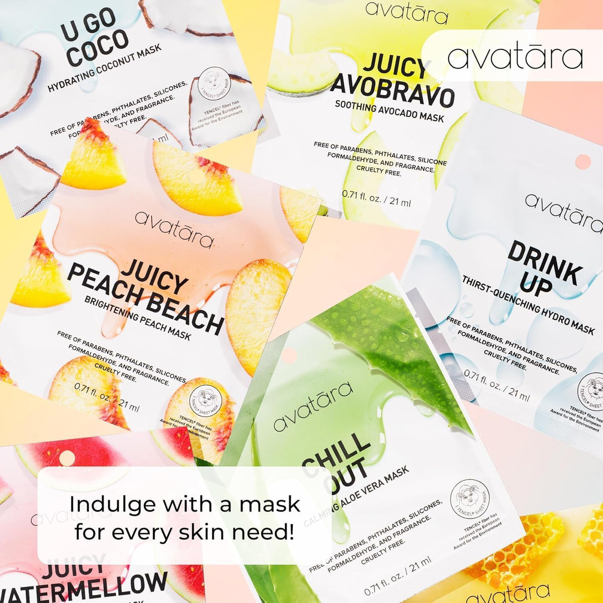All-Stars 8-Pack Facial Sheet Mask Variety Set | Clean K-Beauty for Sensitive Skin