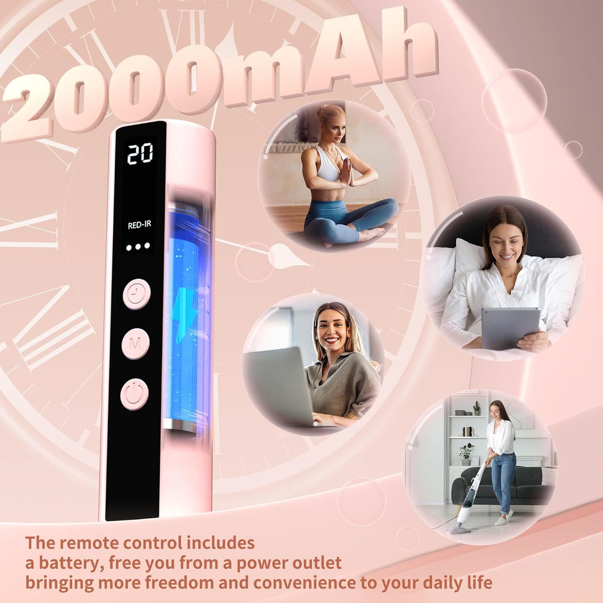 LED Face Mask Light Therapy - 4 Modes Red Light Therapy for Face with 400 LEDs
