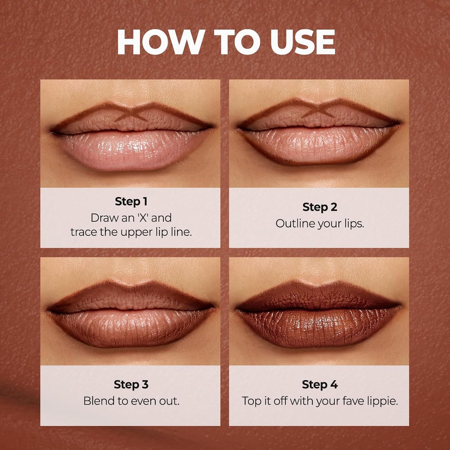 Smooth & Blendable Soft Matte Lip Contour Pencil for Shaping & Overlining - Waterproof & Long-Lasting