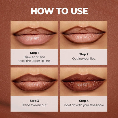 Smooth & Blendable Soft Matte Lip Contour Pencil for Shaping & Overlining - Waterproof & Long-Lasting