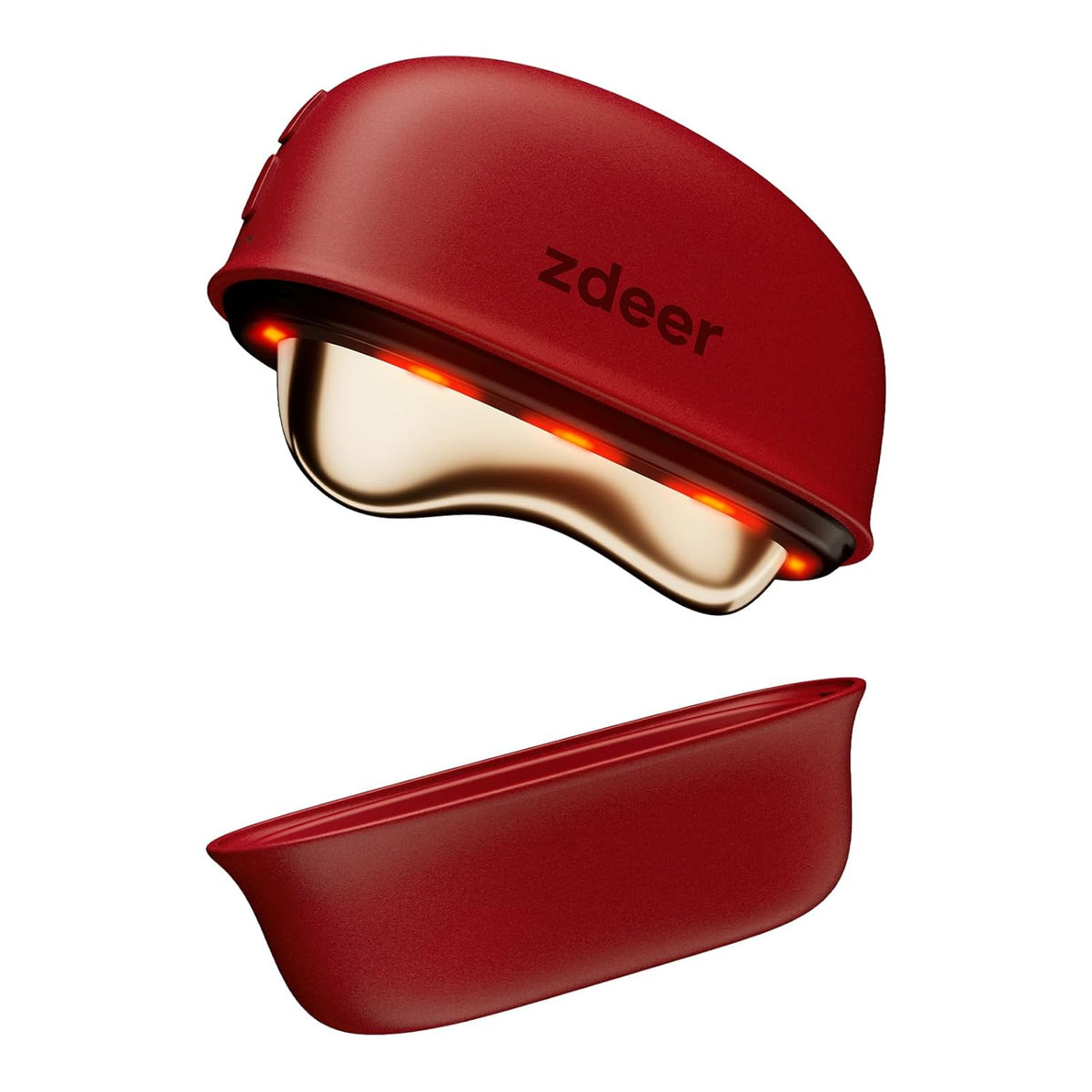 LED Red Light Therapy Face & Neck Massager - Electric Gua Sha Tool with Heat & Vibration