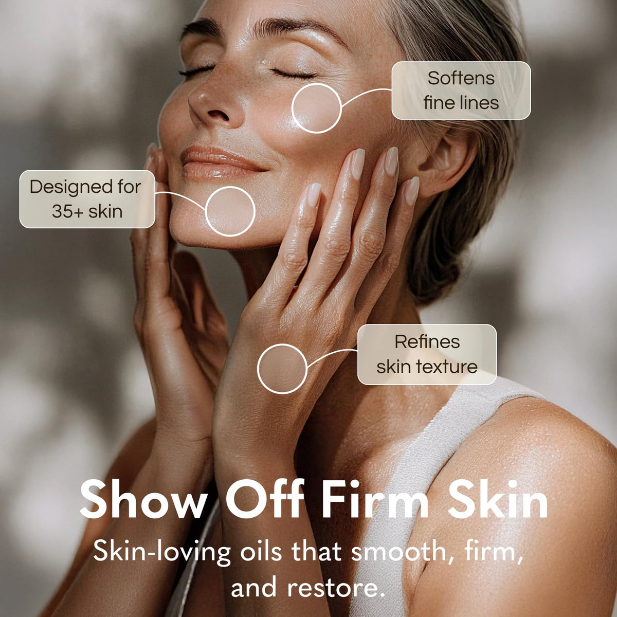 Silk Body Oil for Women - Firming Anti-Aging Moisturizing Formula for Crepey Skin