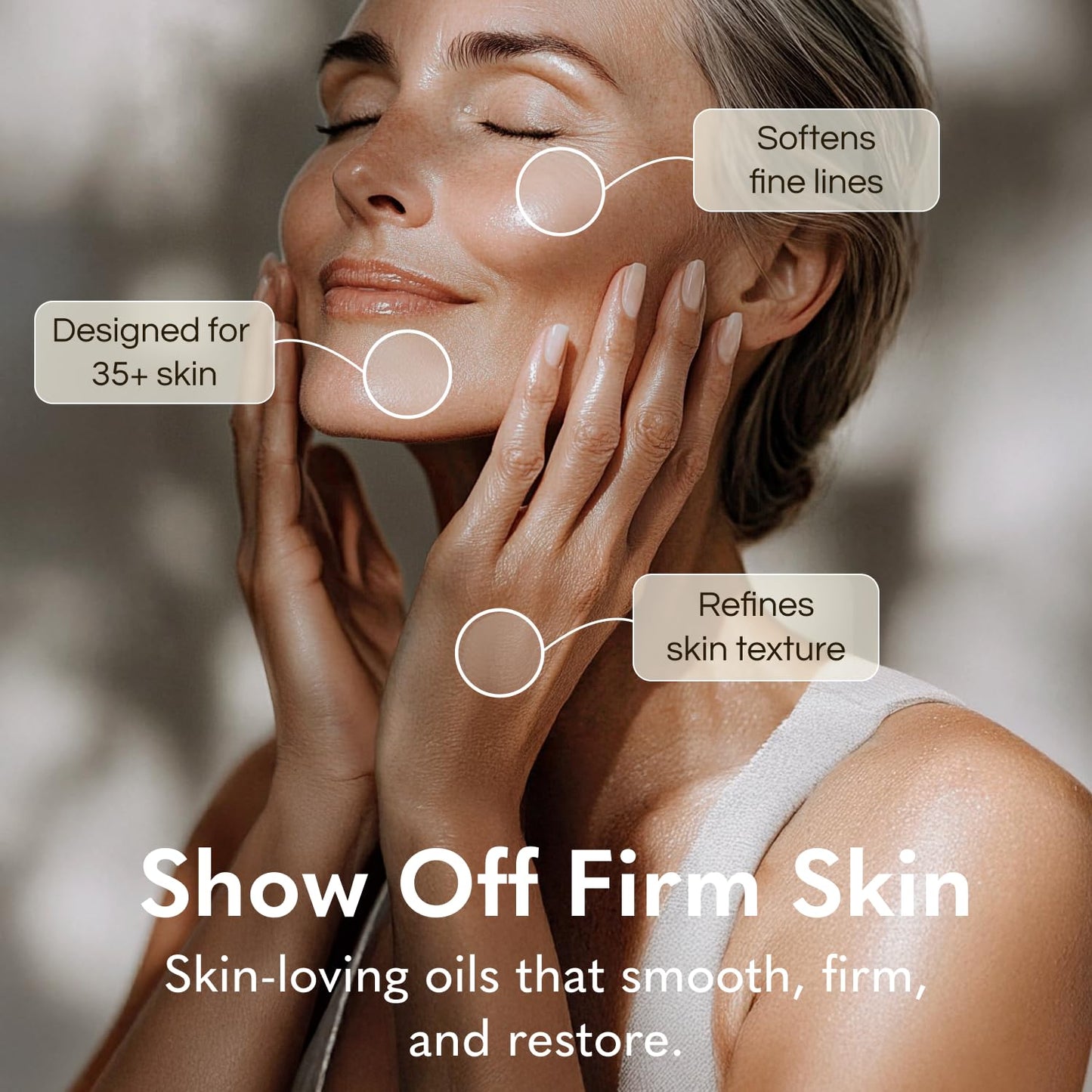 Silk Body Oil for Women - Firming Anti-Aging Moisturizing Formula for Crepey Skin