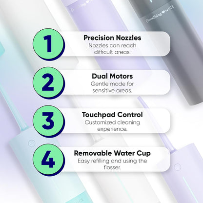 Portable Water Flosser - Waterproof Cordless Dental Oral Irrigator with Magnetic Charger & Travel Bag
