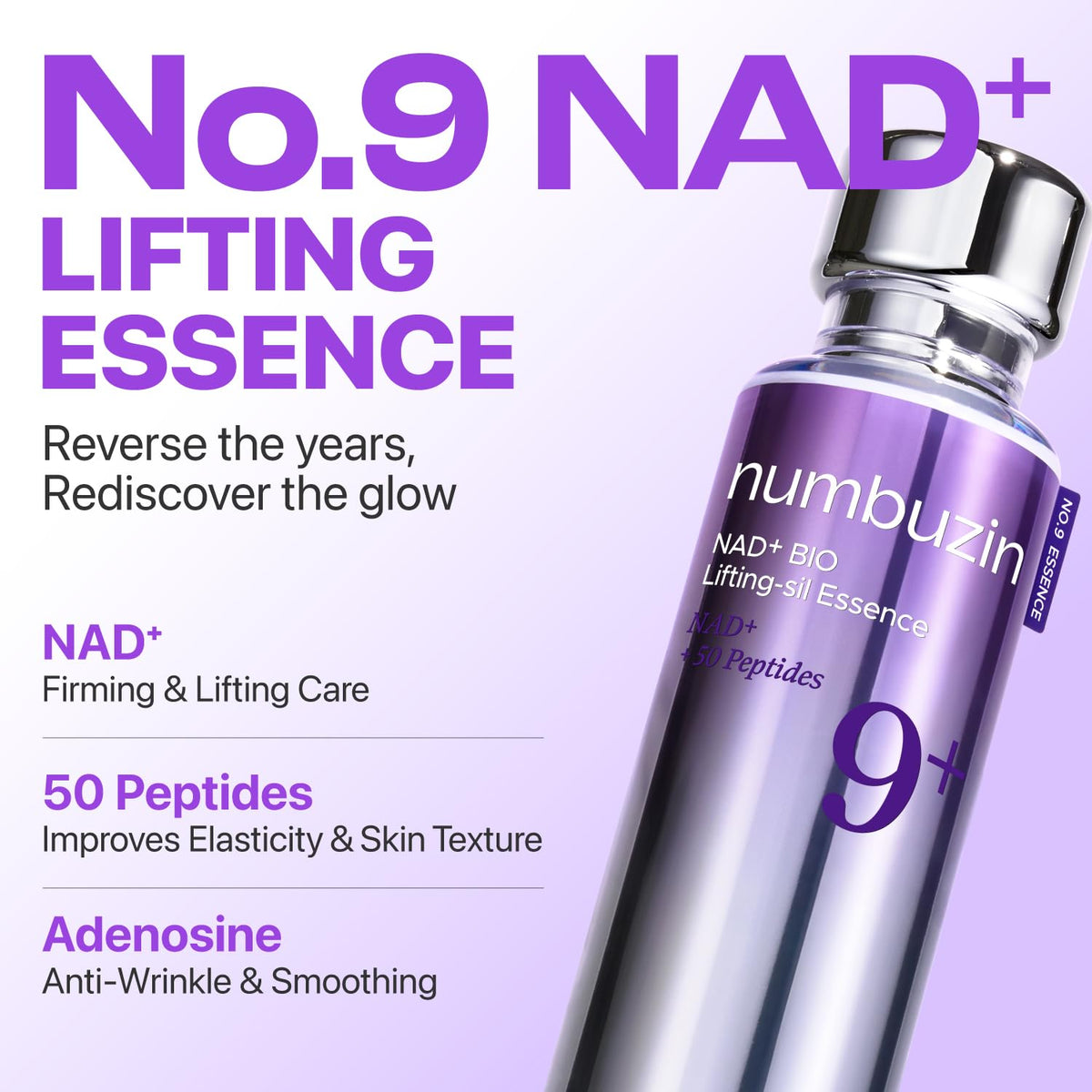 NAD+ Peptide Lifting Serum for Face and Body, Firming & Wrinkles, 50 Peptide Essence for Sagging Skin