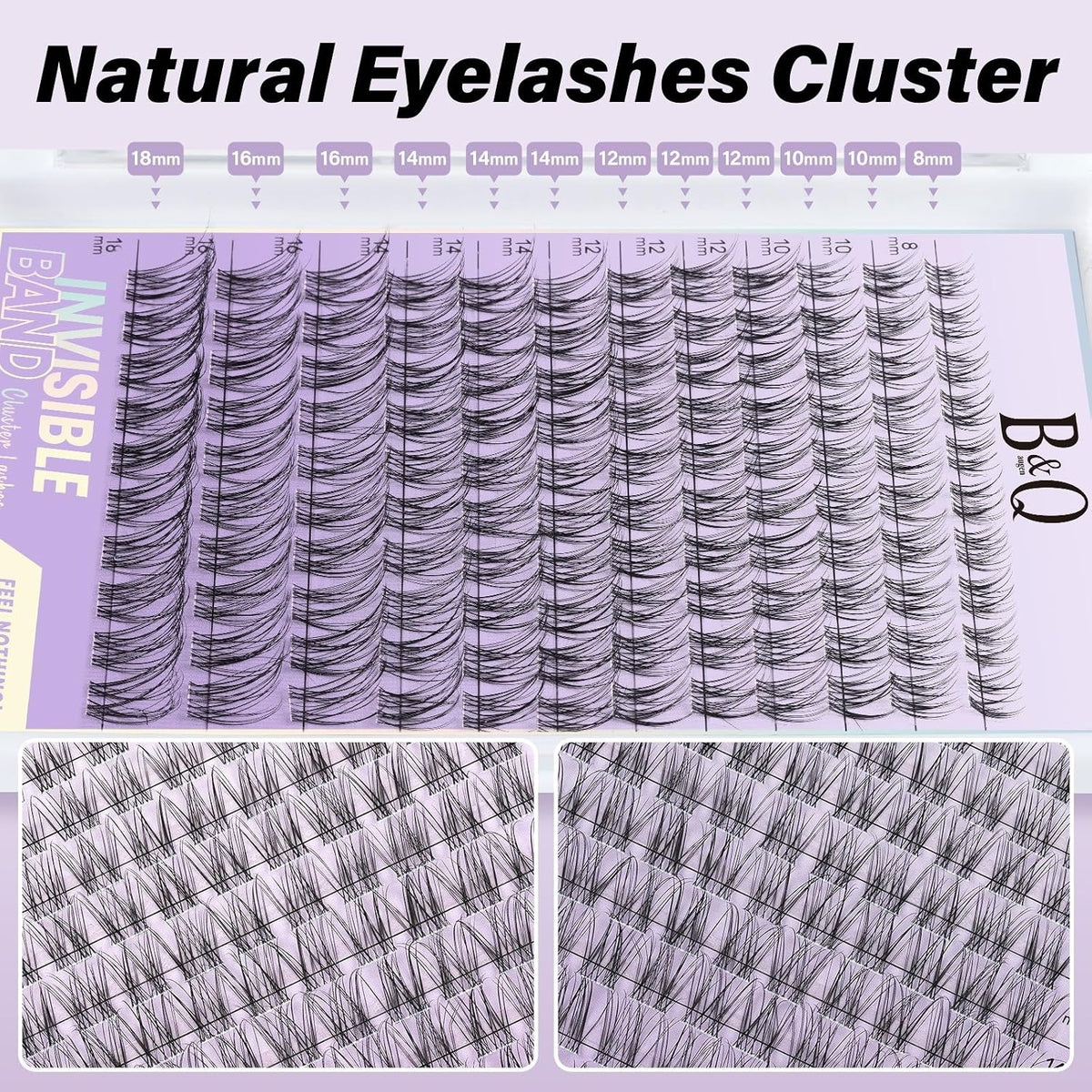 Natural Eyelash Clusters Kit - DIY Lash Extension Kit at Home with C-Curl Wispy Clusters