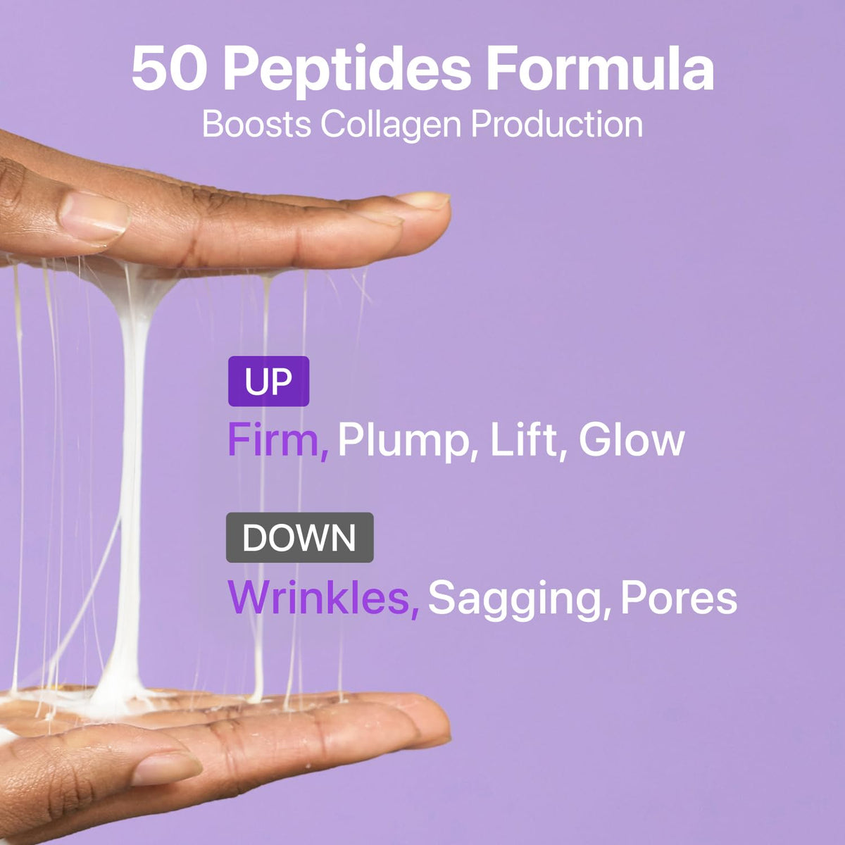 NAD+ Peptide Lifting Serum for Face and Body, Firming & Wrinkles, 50 Peptide Essence for Sagging Skin