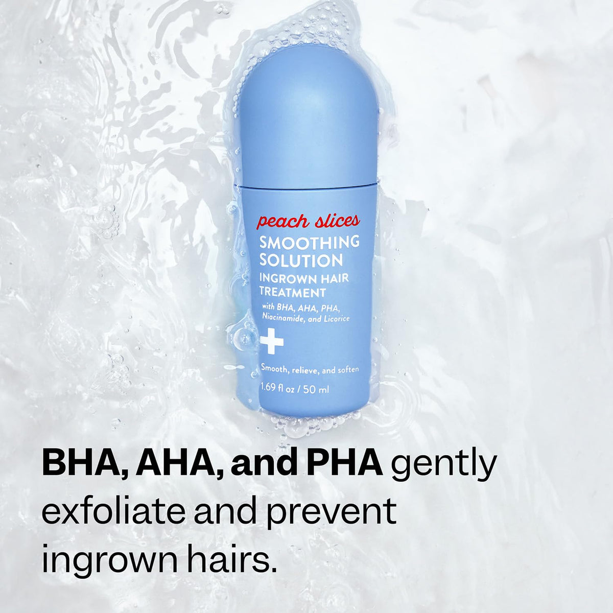 Smoothing Solution Ingrown Hair Treatment (1.69 oz) - BHA, AHA, PHA, Niacinamide, Licorice