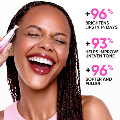 Brightening Lip Serum, Hydrating & Plumping Tinted Lip Gloss with Peptide and Squalane (01 Baby Pink)