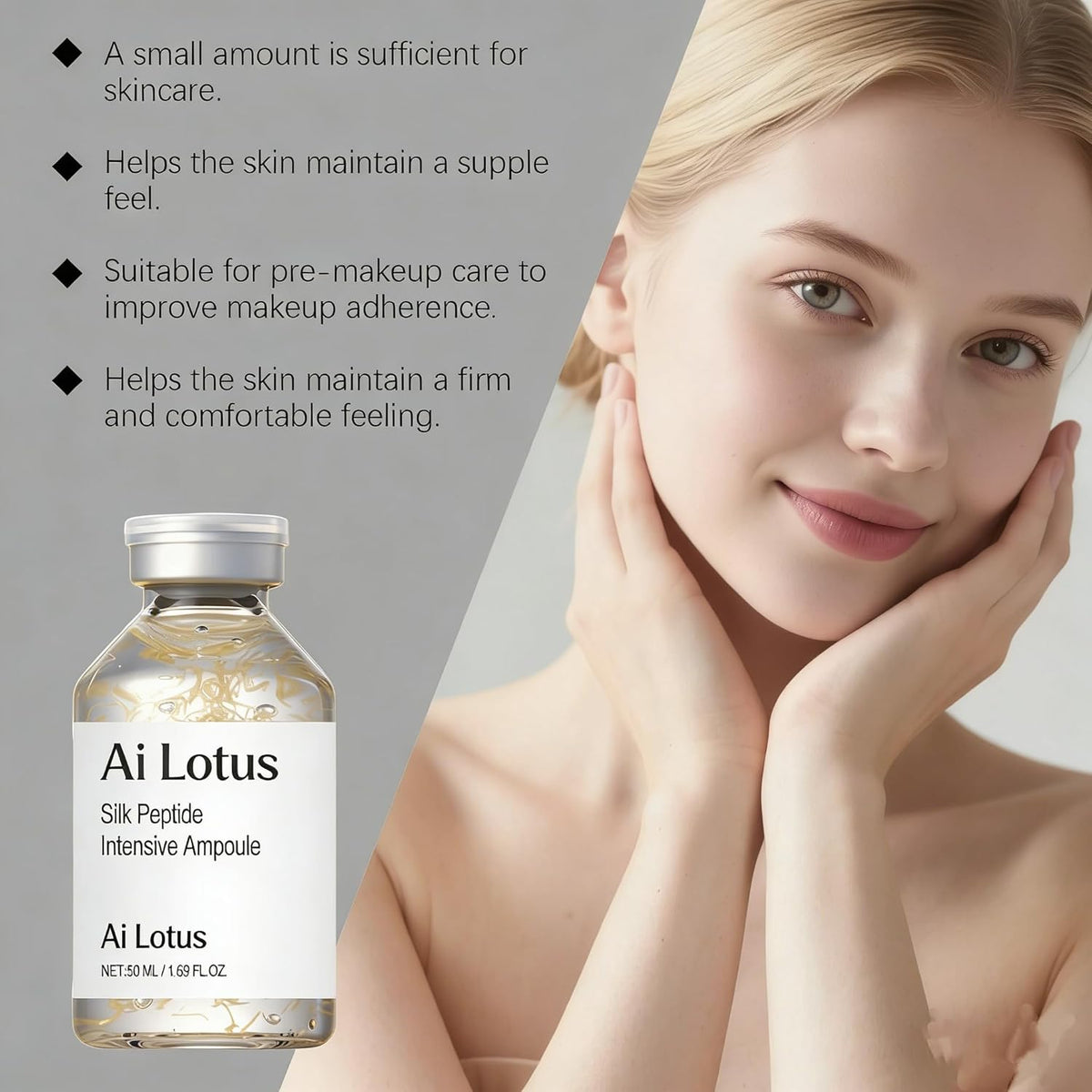 Deep Collagen Silk Peptide Intensive Lifting Ampoule Serum - Korean Anti-Aging Facial Essence