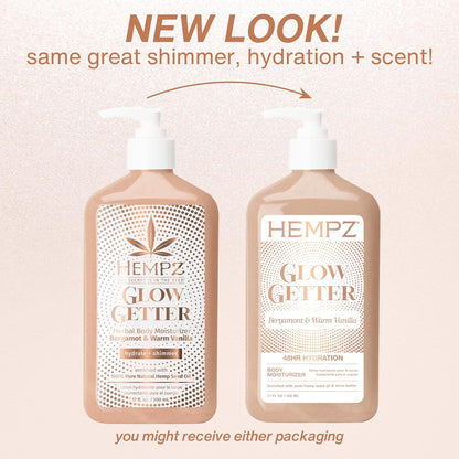 Glow Getter Body Lotion, Hydrating Shimmer Moisturizer with Shea Butter & Mica, 17 oz.
