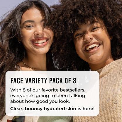 Avatara All-Stars 8-Pack Facial Sheet Mask Variety Pack | Clean K-Beauty Set for Dry, Sensitive, Uneven Skin | Gentle Moisture | Fragrance-Free, Paraben-Free & Cruelty-Free Korean Masks