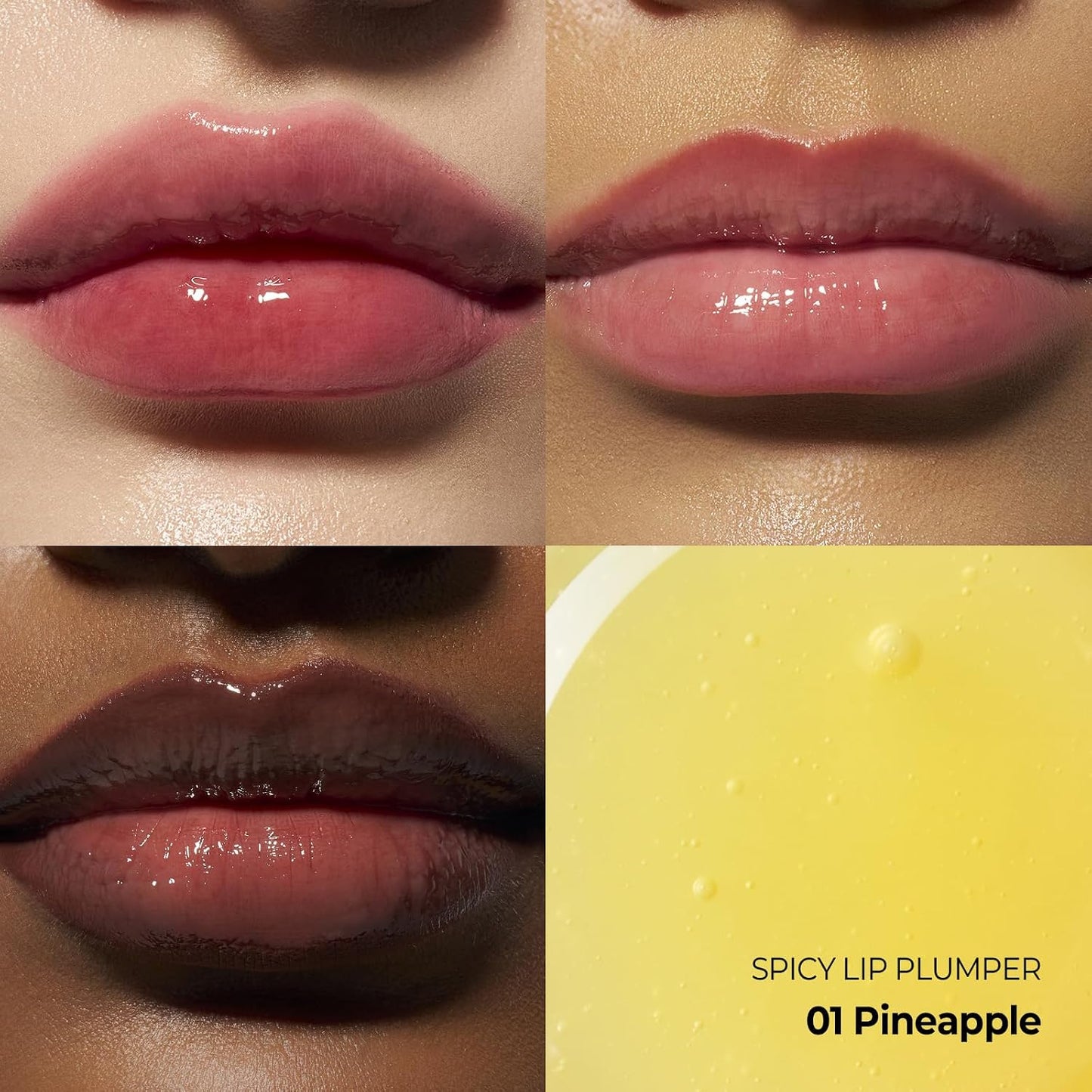 Spicy Lip Plumper - Maximum Extra Strength Volumizer Serum, Clear Glass-like High-Shine Gloss
