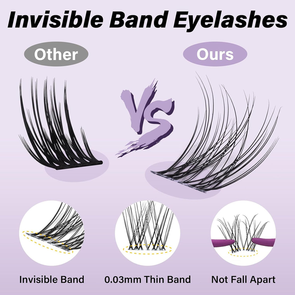 Natural Eyelash Clusters Kit - DIY Lash Extension Kit at Home with C-Curl Wispy Clusters