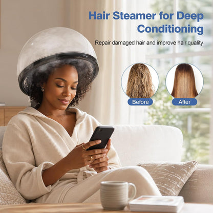 2 in 1 Ozone Facial and Hair Steamer for Personal Care at Home or Salon