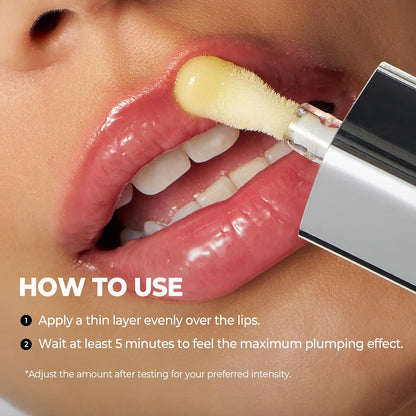 Spicy Lip Plumper - Maximum Extra Strength Volumizer Serum, Clear Glass-like High-Shine Gloss