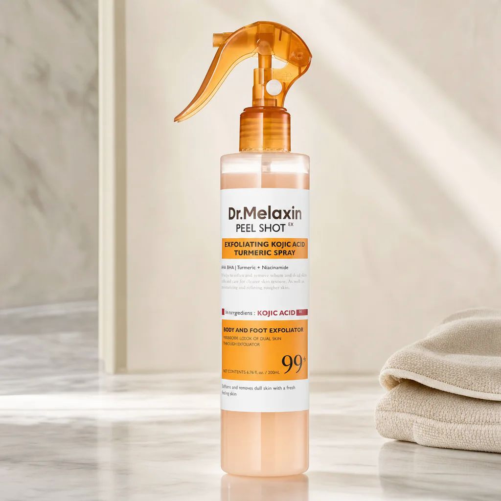 Peel Shot body spray in a focused body-care setting