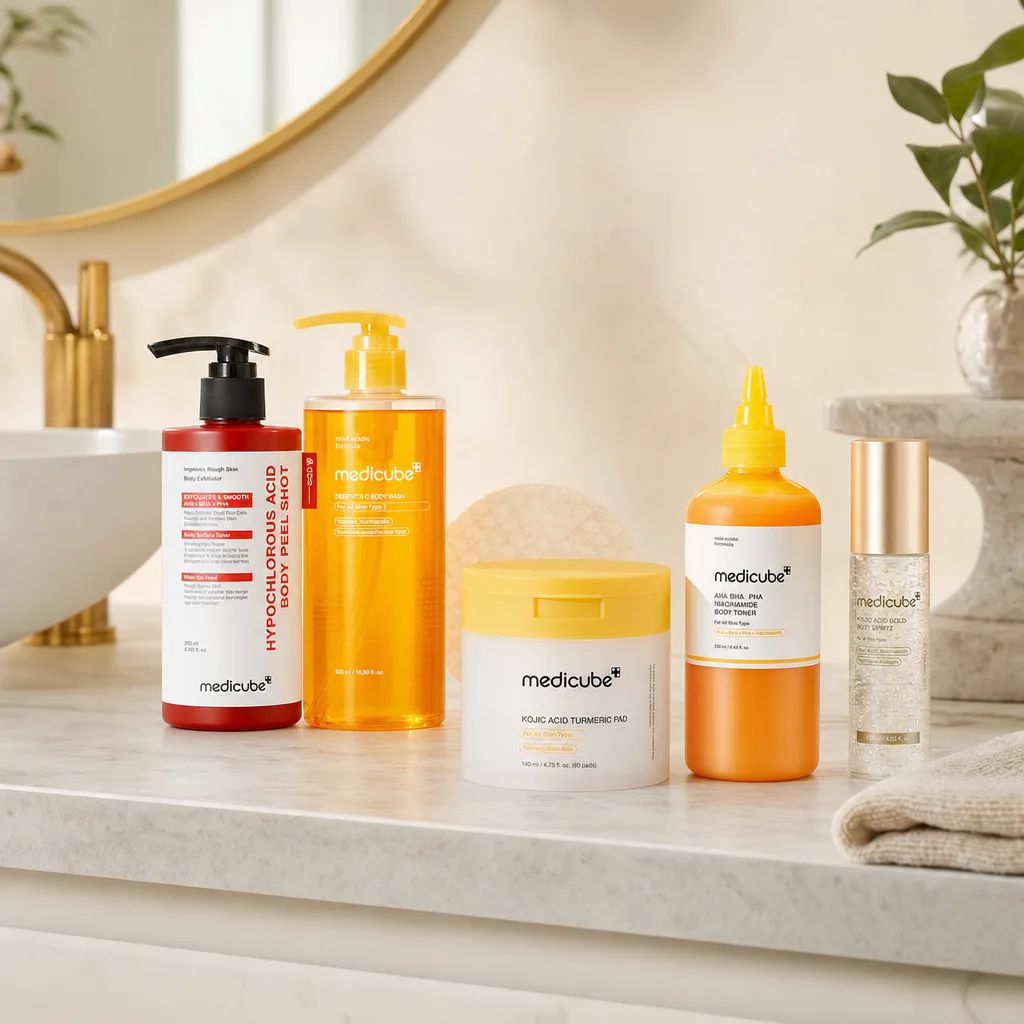 Smooth and Clear set in a body-care routine