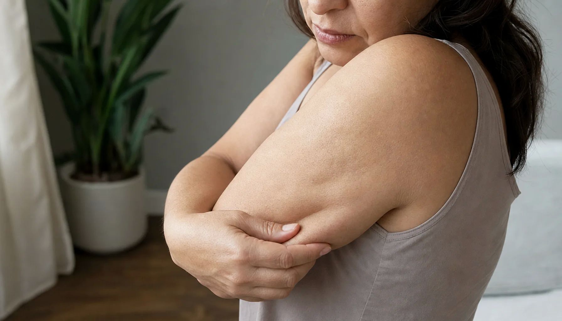 Targeted massage for dimpled-looking body texture
