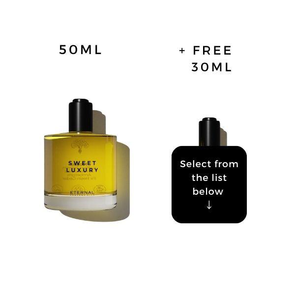 50ml Sweet Luxury bottle with a free 30ml bottle
