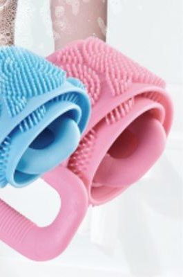 Blue and Pink silicone scrubber color options