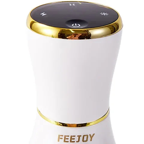 Close view of the massager's on-device controls