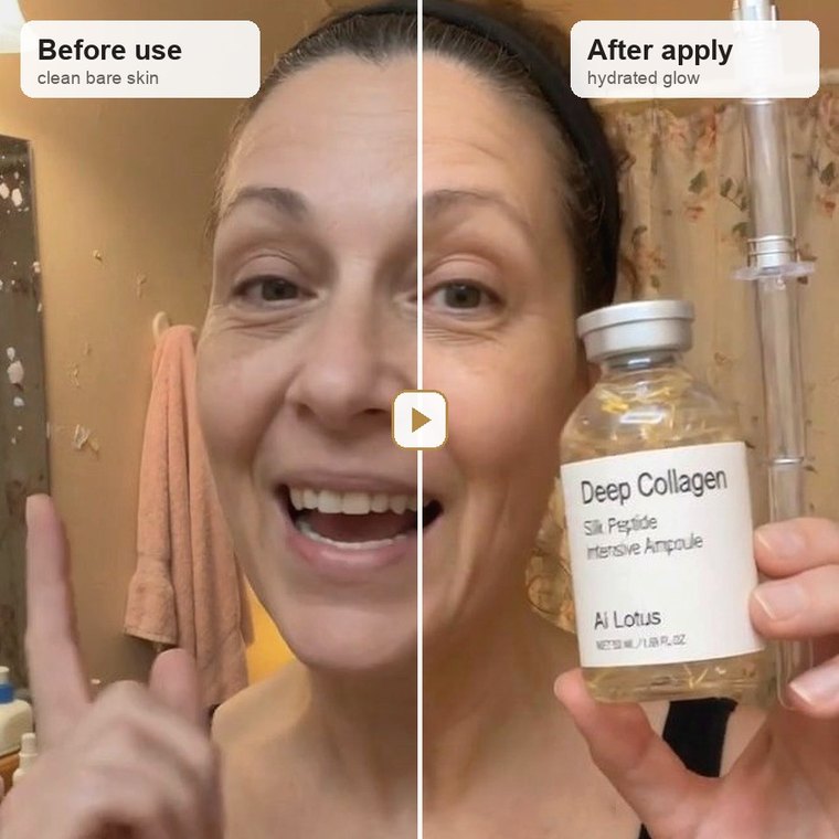 Natural before and after skincare glow