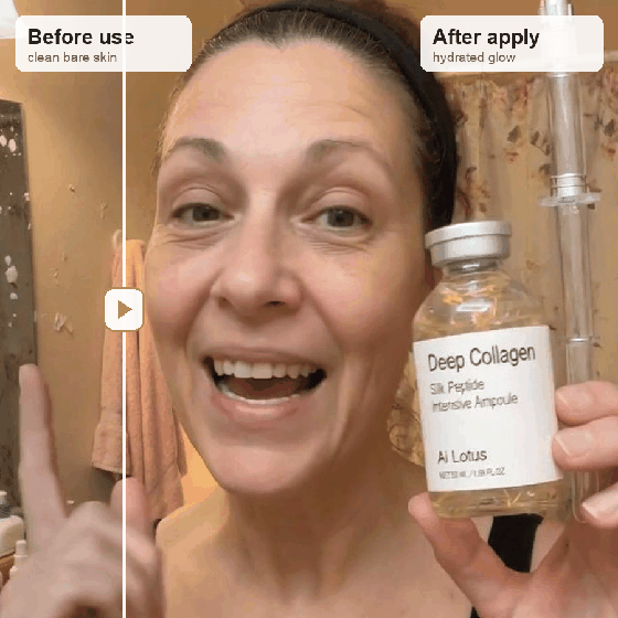 Natural before and after hydrated glow comparison animation