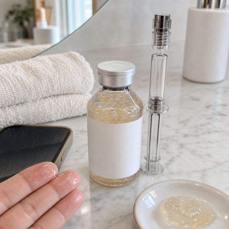 Buyer photo of ampoule on vanity